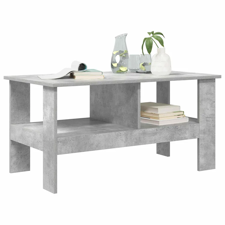 Table basse Gris béton 90 x 50 x 45 cm Bois d'ingénierie - 3