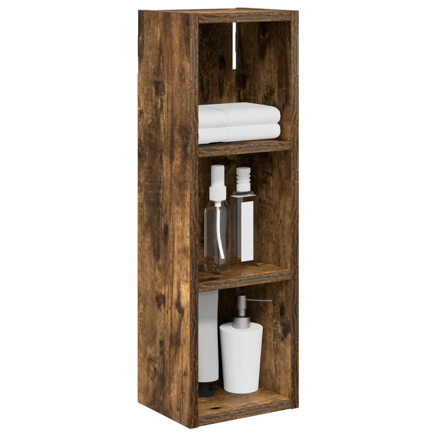 Armoire murale de salle de bain Chêne Fumé 20 x 16 x 62,5 cm - 3