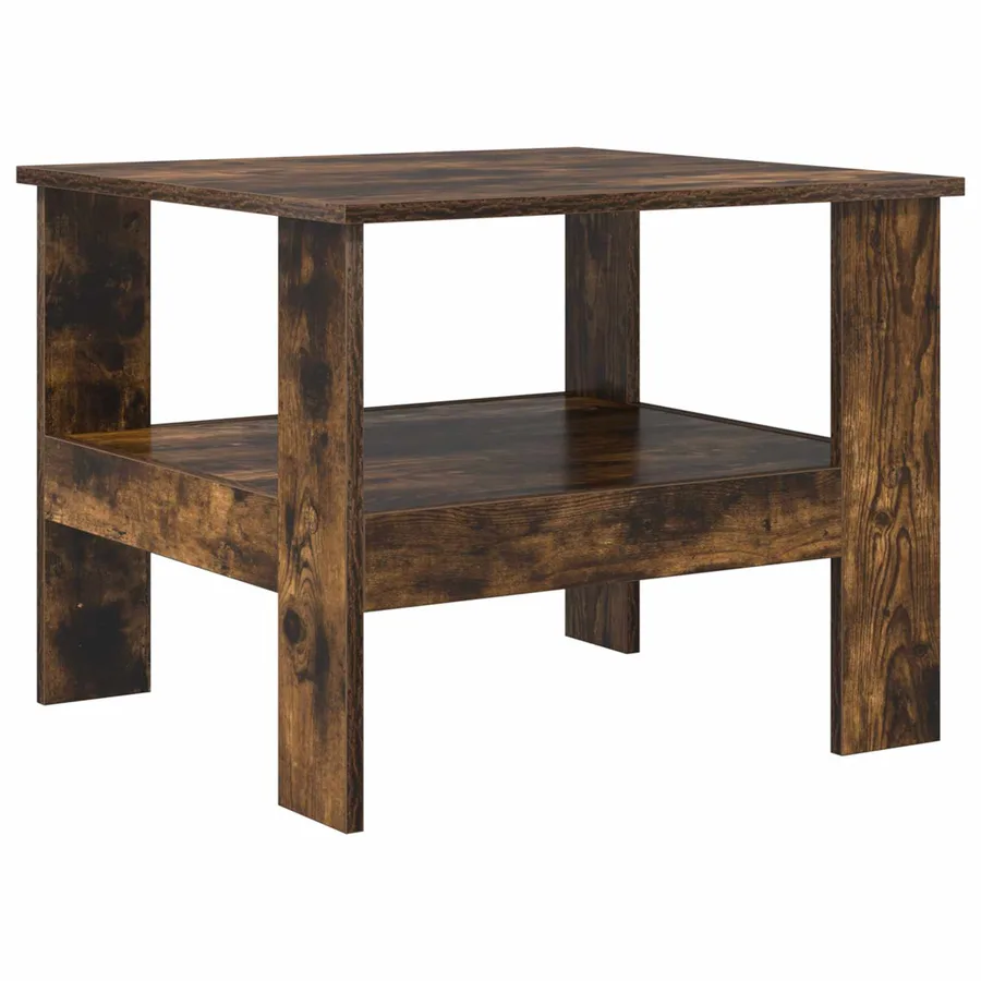 Table basse Chêne fumé 57 x 55 x 45 cm Bois d'ingénierie - 2
