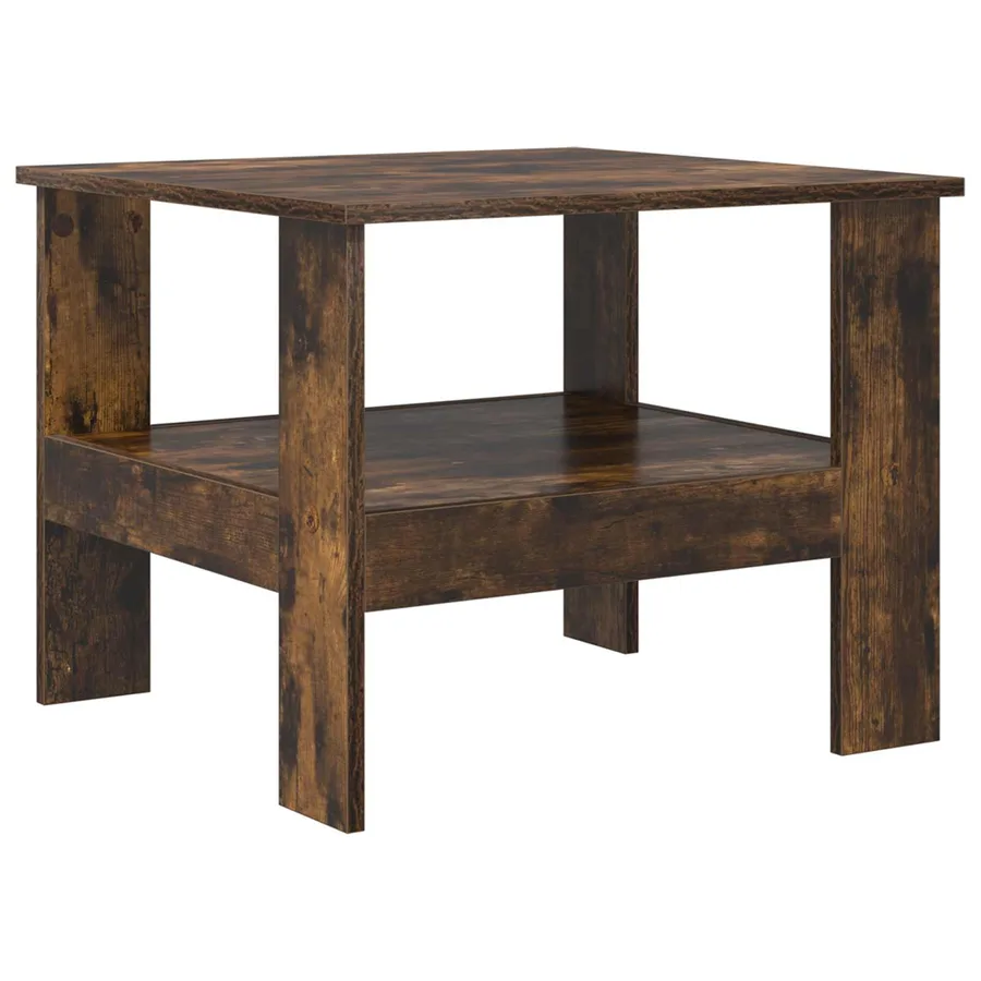 Table basse Chêne fumé 57 x 55 x 45 cm Bois d'ingénierie - 7