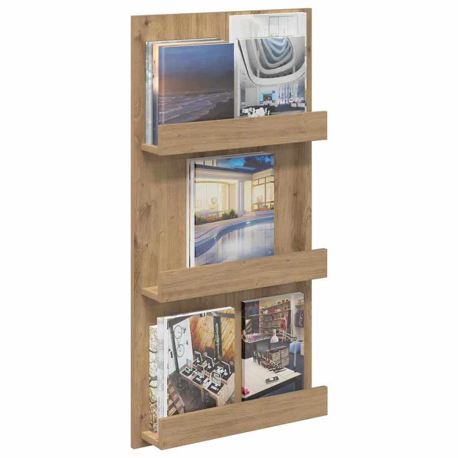 Étagère à magazines Chêne artisanal 51 x 11 x 102 cm - 3