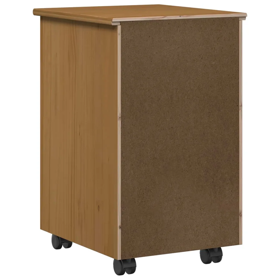 Cabinet roulant MOSS Brun Miel 34 x 39 x 56 cm Pin massif - 7