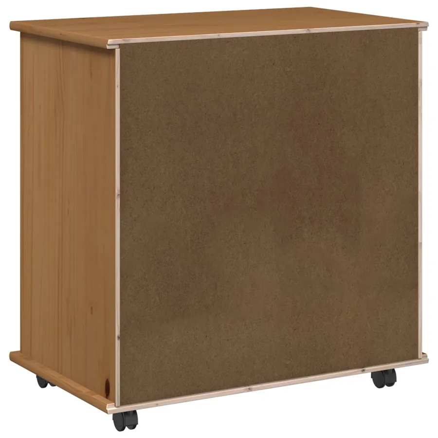 Cabinet roulant avec roue Marron miel 63,5 x 39 x 65,5 cm - 7