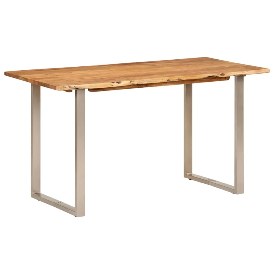 Table de salle à manger 140x70x76 cm Bois d'acacia solide - 11