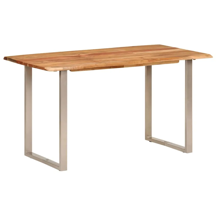 Table de salle à manger 140x70x76 cm Bois d'acacia solide - 14