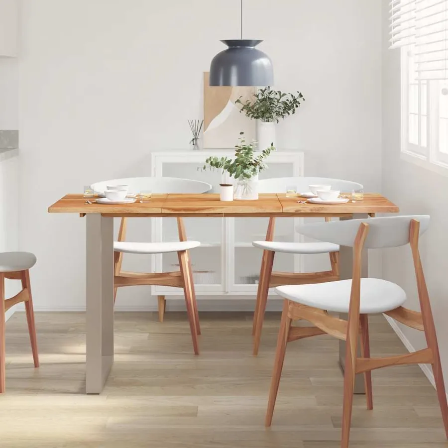 Table de salle à manger 140x70x76 cm Bois d'acacia solide - 3