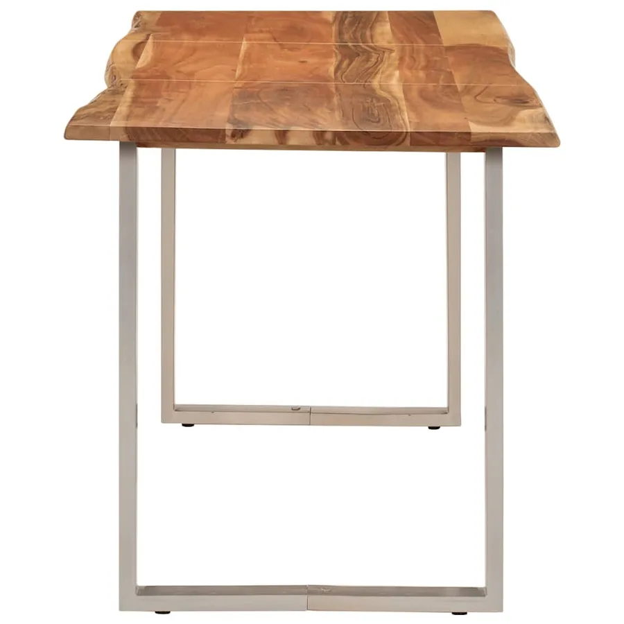 Table de salle à manger 140x70x76 cm Bois d'acacia solide - 5