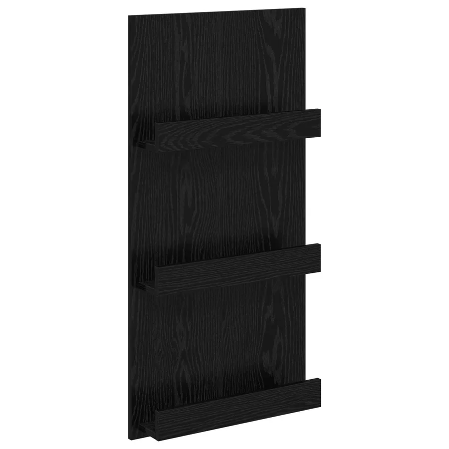 Étagère à magazines avec étagère Chêne noir 51 x 11 x 102 cm - 2