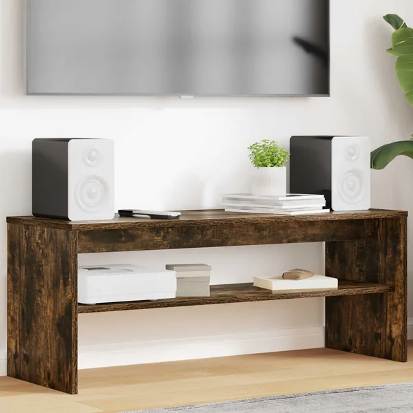Meuble TV Chêne fumé 100 x 35 x 40 cm Bois d'ingénierie