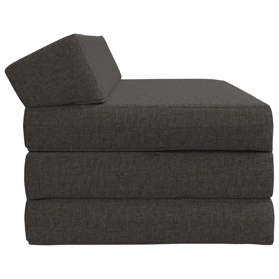 Canapé-lit pliable Gris foncé 120 x 60 x 49 cm Tissu - 3