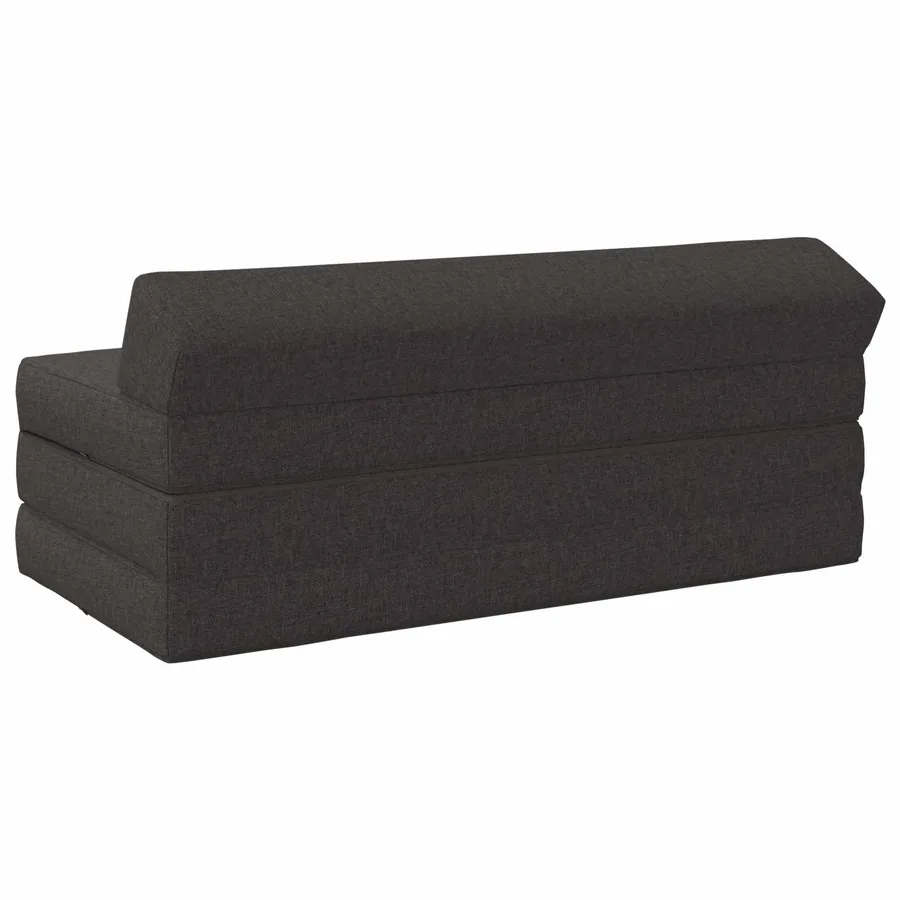Canapé-lit pliable Gris foncé 120 x 60 x 49 cm Tissu - 4