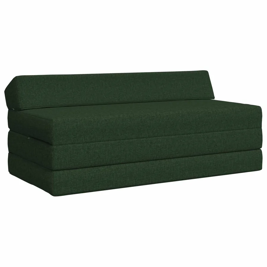 Canapé-lit pliable Vert foncé 120 x 60 x 49 cm Tissu
