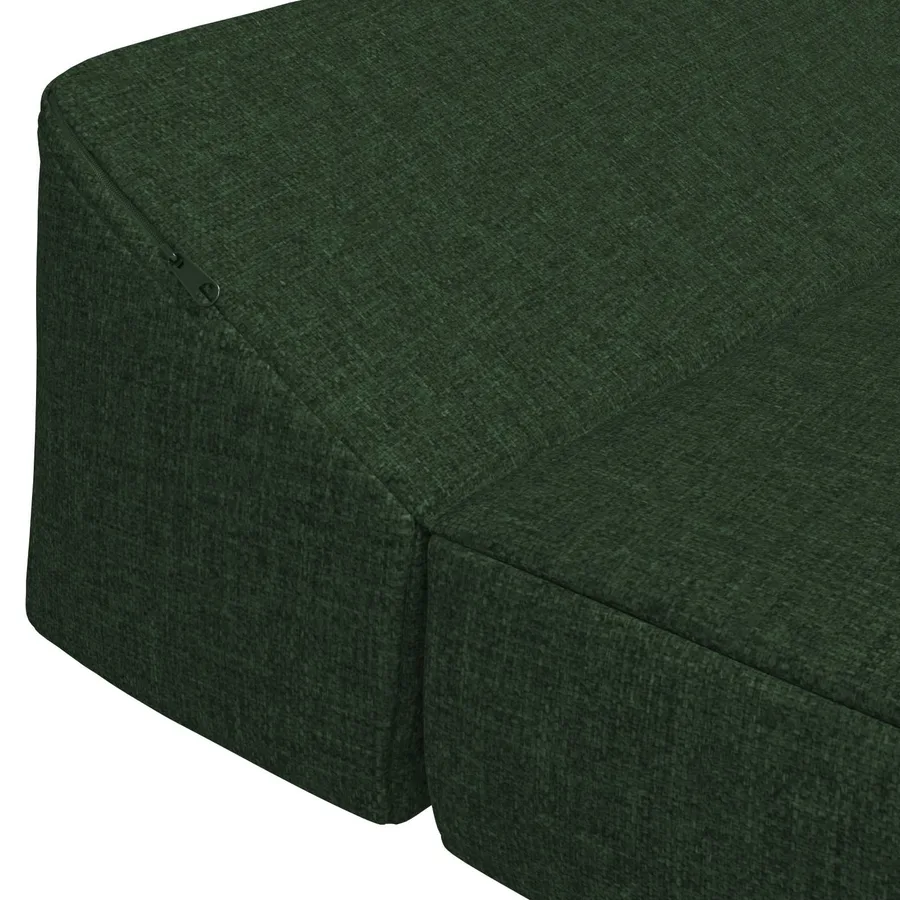 Canapé-lit pliable Vert foncé 120 x 60 x 49 cm Tissu - 5