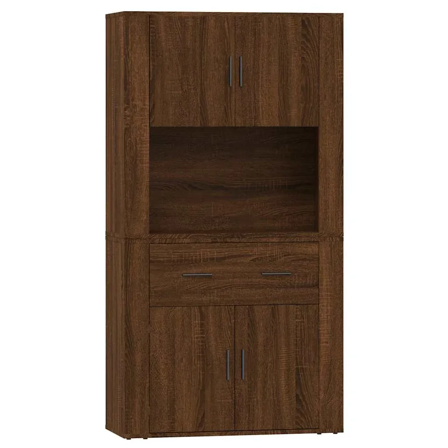 Buffet haut Chêne marron Bois d'ingénierie - 2