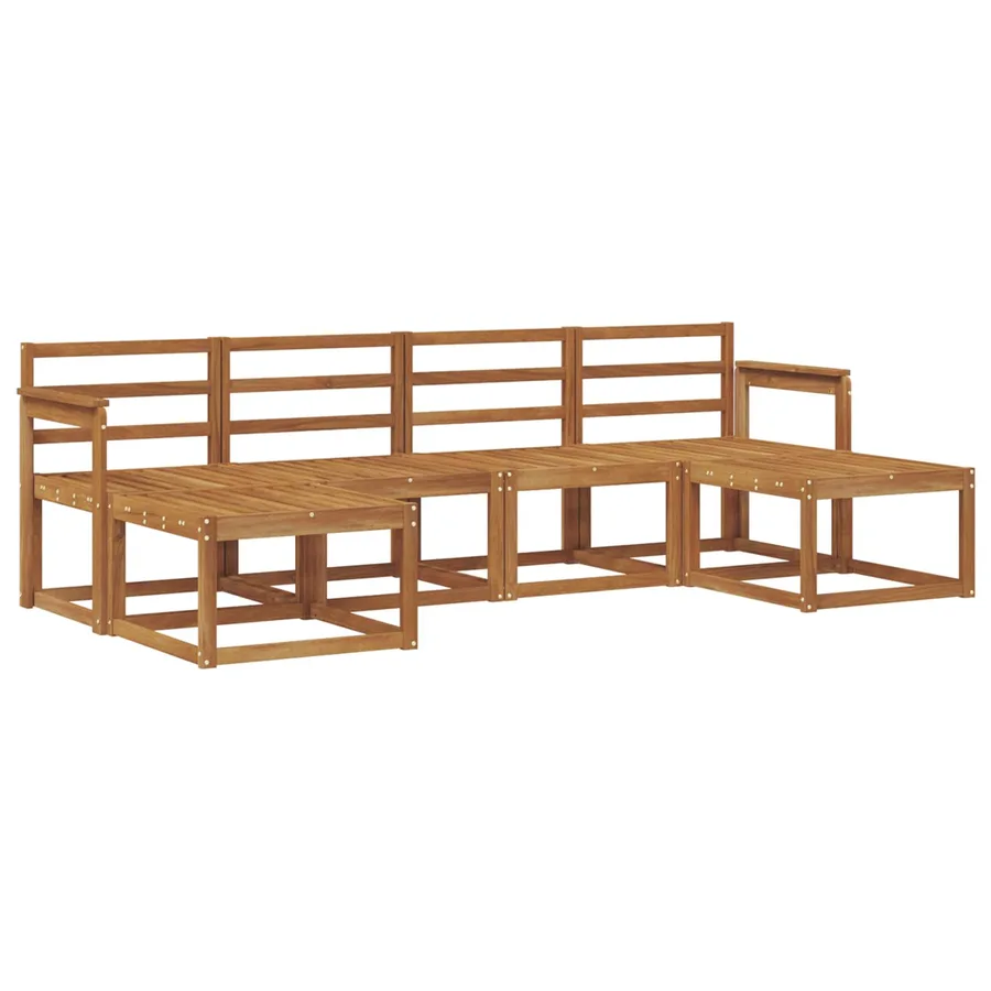 Ensemble de canapés d'extérieur 6 pcs Naturel - 2