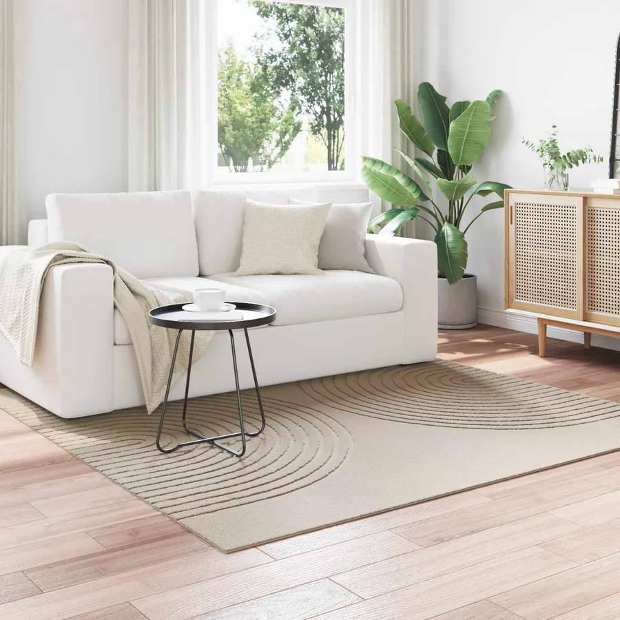 Tapis de surface Carré GALATI Beige 200 x 200 cm Polyester