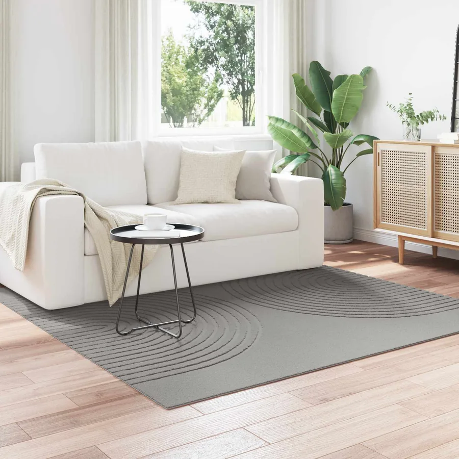 Tapis de surface Carré GALATI Gris 200 x 200 cm Polyester