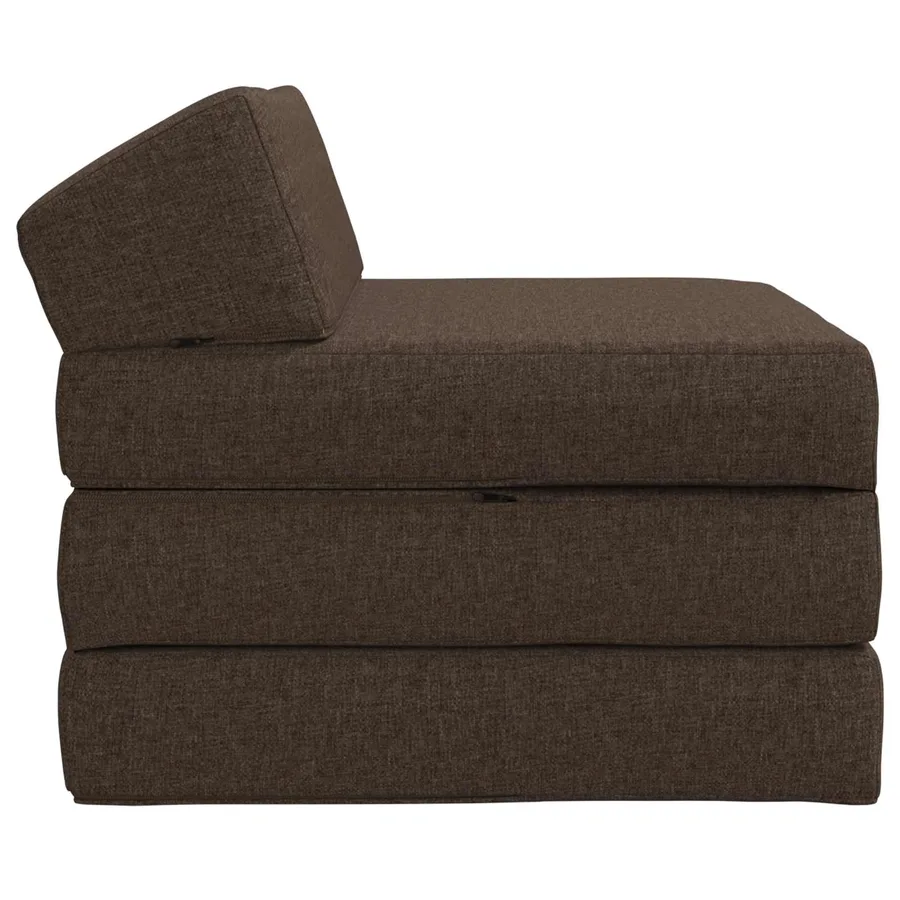 Canapé-lit pliable Taupe 200 x 70 x 10 cm Tissu - 3