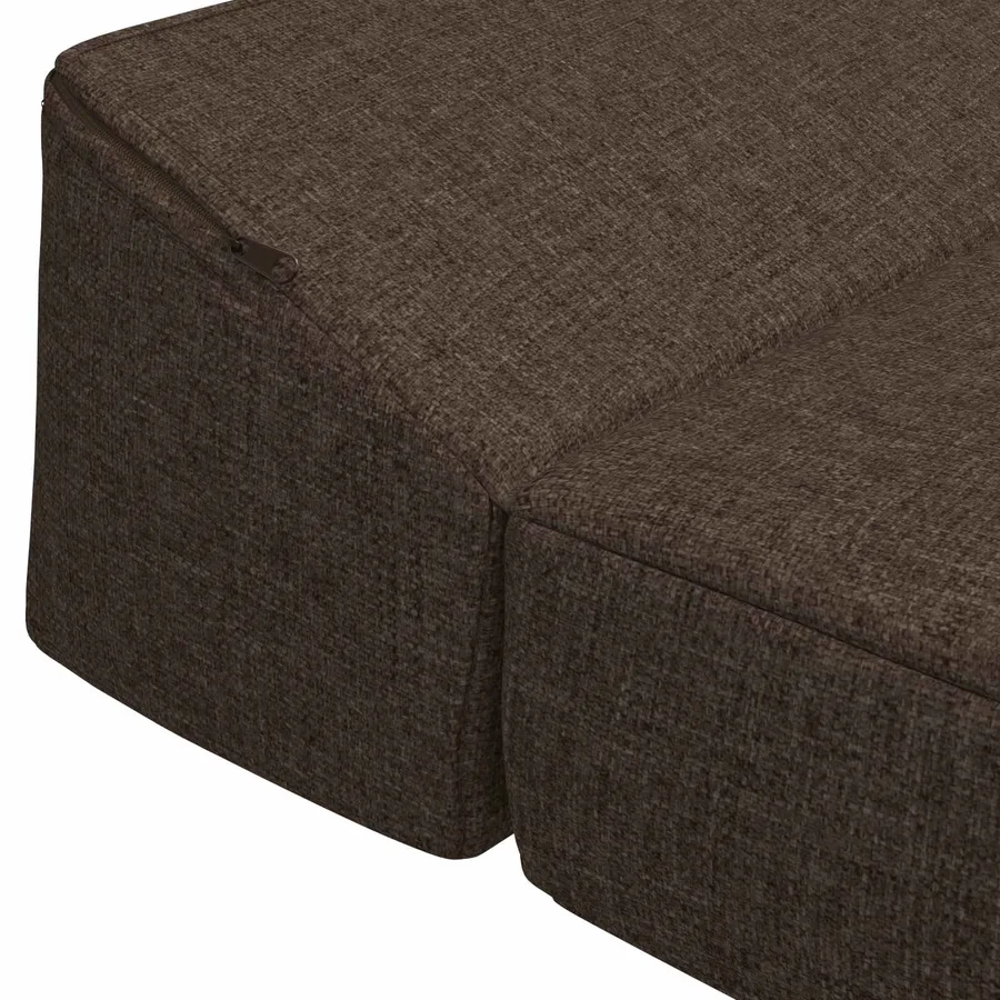 Canapé-lit pliable Taupe 200 x 70 x 10 cm Tissu - 5