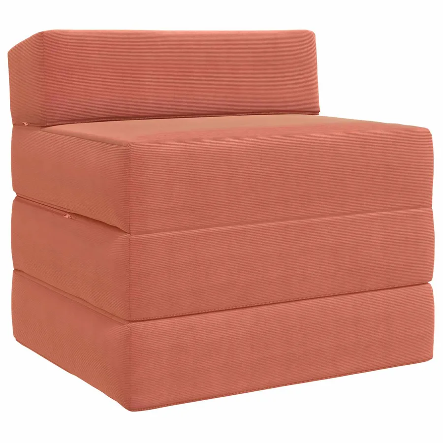 Canapé-lit pliable Rouge orange 200 x 70 x 15 cm - 2