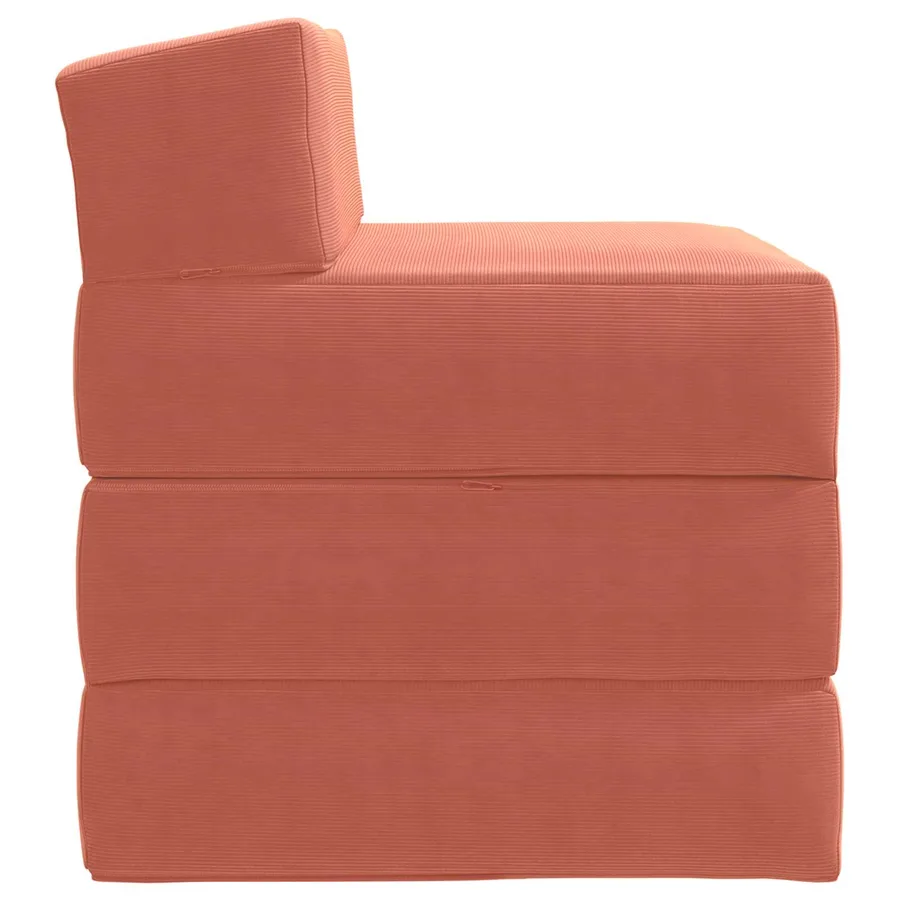 Canapé-lit pliable Rouge orange 200 x 70 x 15 cm - 4