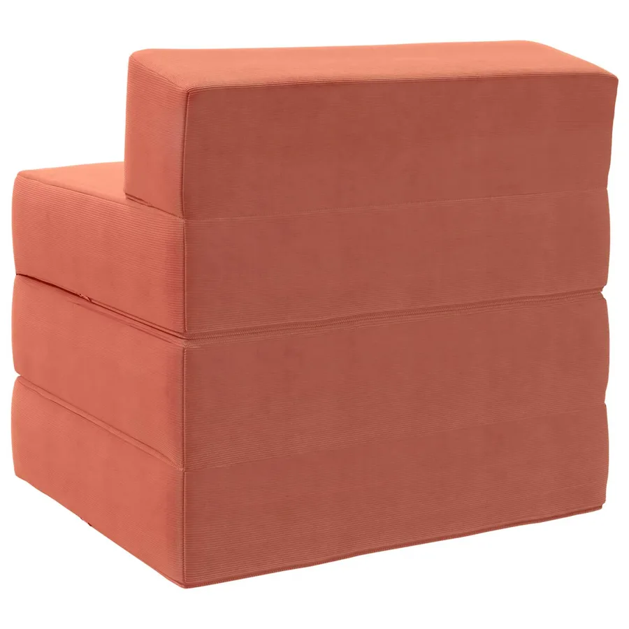 Canapé-lit pliable Rouge orange 200 x 70 x 15 cm - 5
