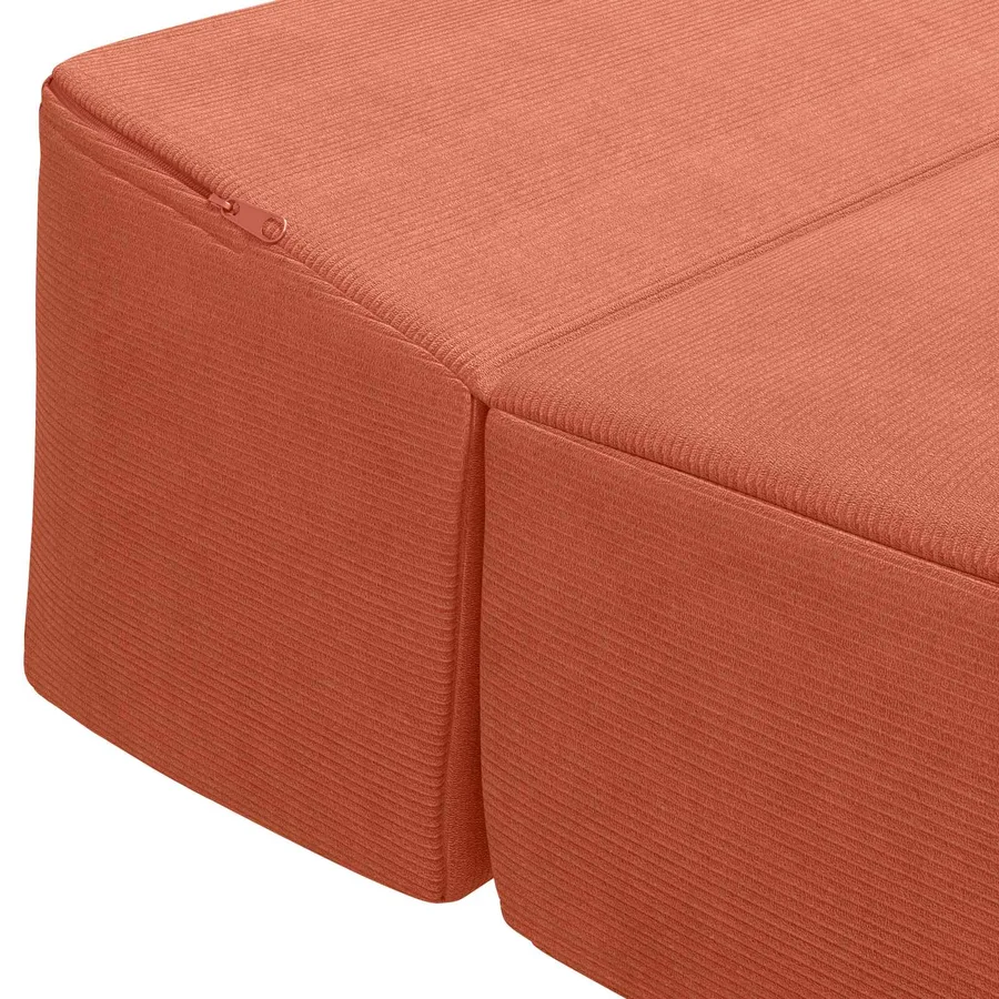 Canapé-lit pliable Rouge orange 200 x 70 x 15 cm - 6
