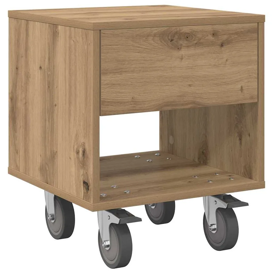 Table de chevet 2 pc Chêne artisanal 40,5 x 40 x 48 cm - 5