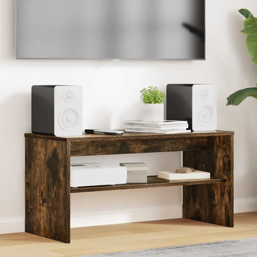 Meuble TV Chêne fumé 80 x 35 x 40 cm Bois d'ingénierie