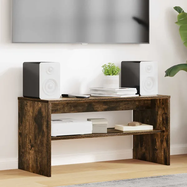 Meuble TV Chêne fumé 80 x 35 x 40 cm Bois d'ingénierie