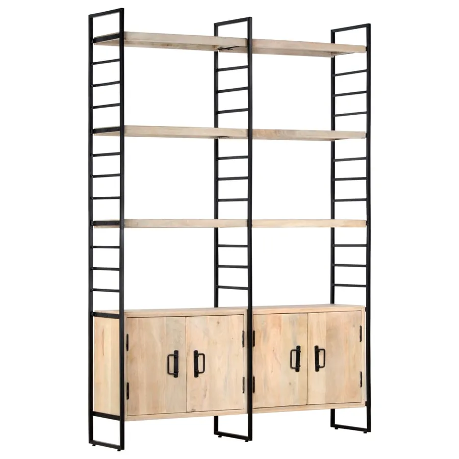 Bibliothèque à 4 niveaux 124x30x180 cm Bois de manguier massif - 11