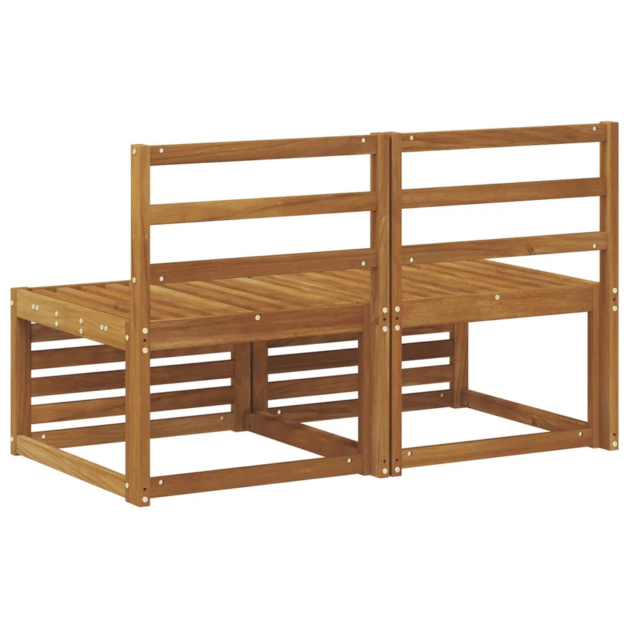 2 Pièce Sofa de milieu extérieur Bois d'Acacia Massif Naturel - 5