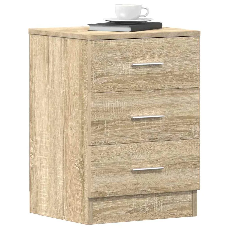 Tables de chevet 2pcs chêne sonoma 38x35x56cm bois d'ingénierie - 4
