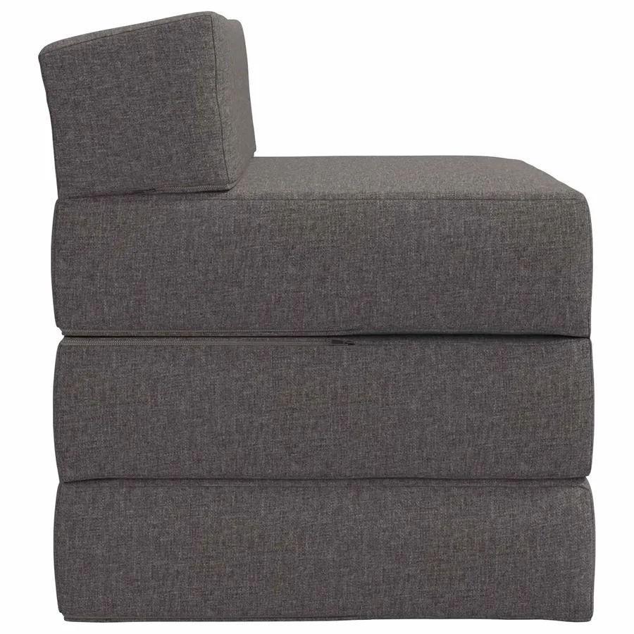 Canapé-lit pliable Gris clair 70 x 60 x 63 cm Tissu - 4