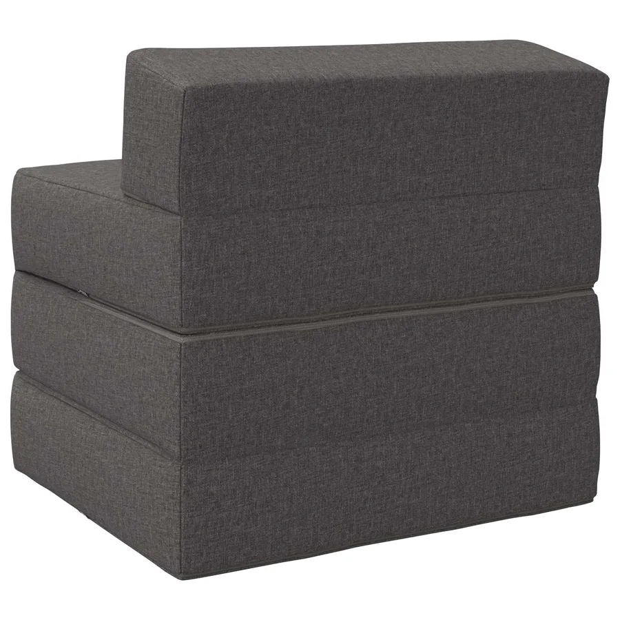 Canapé-lit pliable Gris clair 70 x 60 x 63 cm Tissu - 5