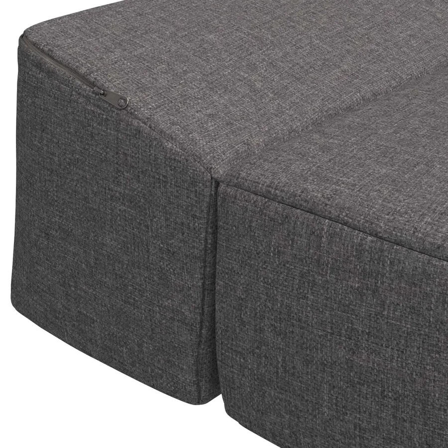 Canapé-lit pliable Gris clair 70 x 60 x 63 cm Tissu - 6