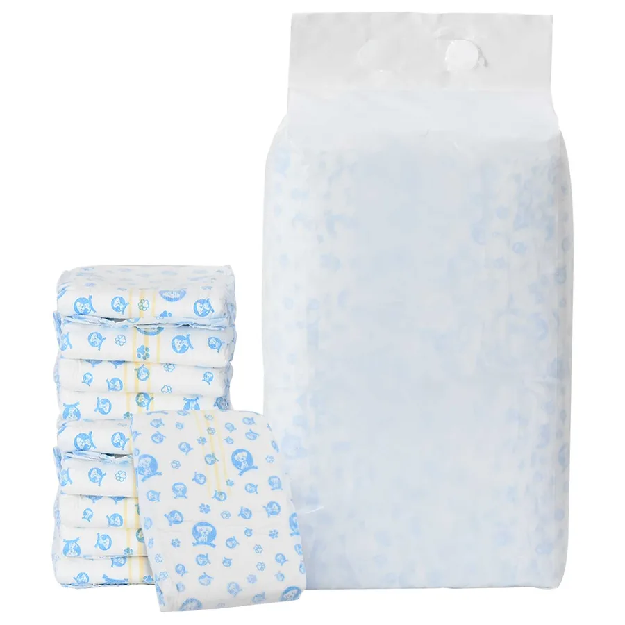 Protection Hygiénique Jetable pour Chien Mâle 30 pcs Blanc S - 2