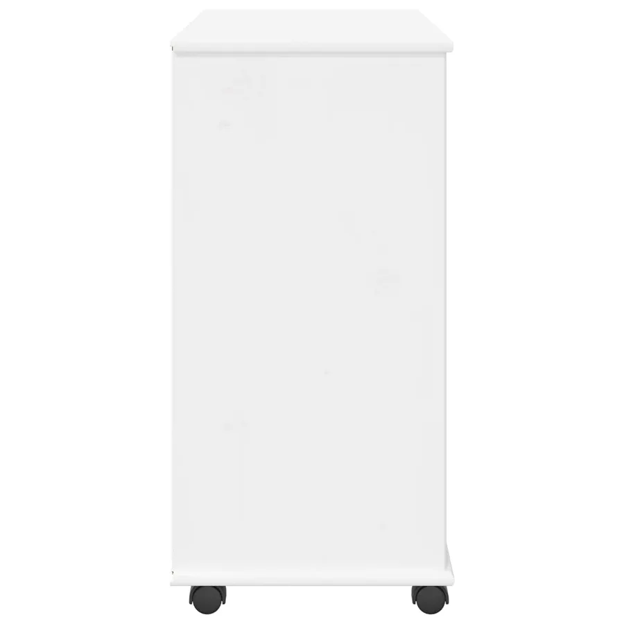 Cabinet roulant Blanc 63,5 x 39 x 79 cm Bois de Pin Massif - 6