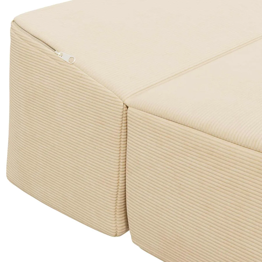 Canapé-lit pliable Crème 200 x 70 x 15 cm - 6