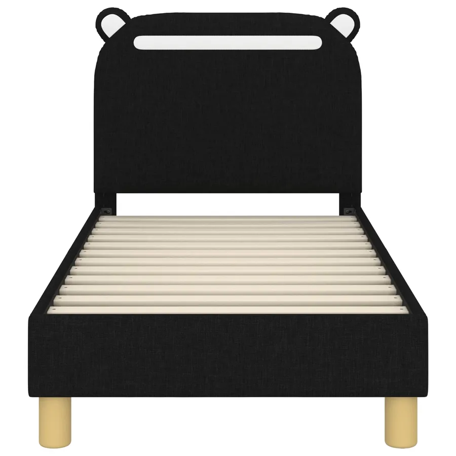 Cadre de lit pour tout-petit avec tête de lit Noir 70 x 140 cm - 5