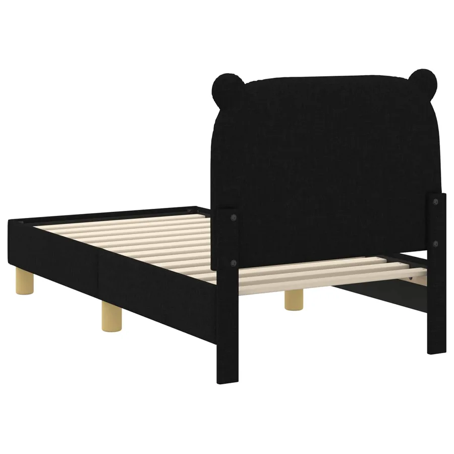 Cadre de lit pour tout-petit avec tête de lit Noir 70 x 140 cm - 7