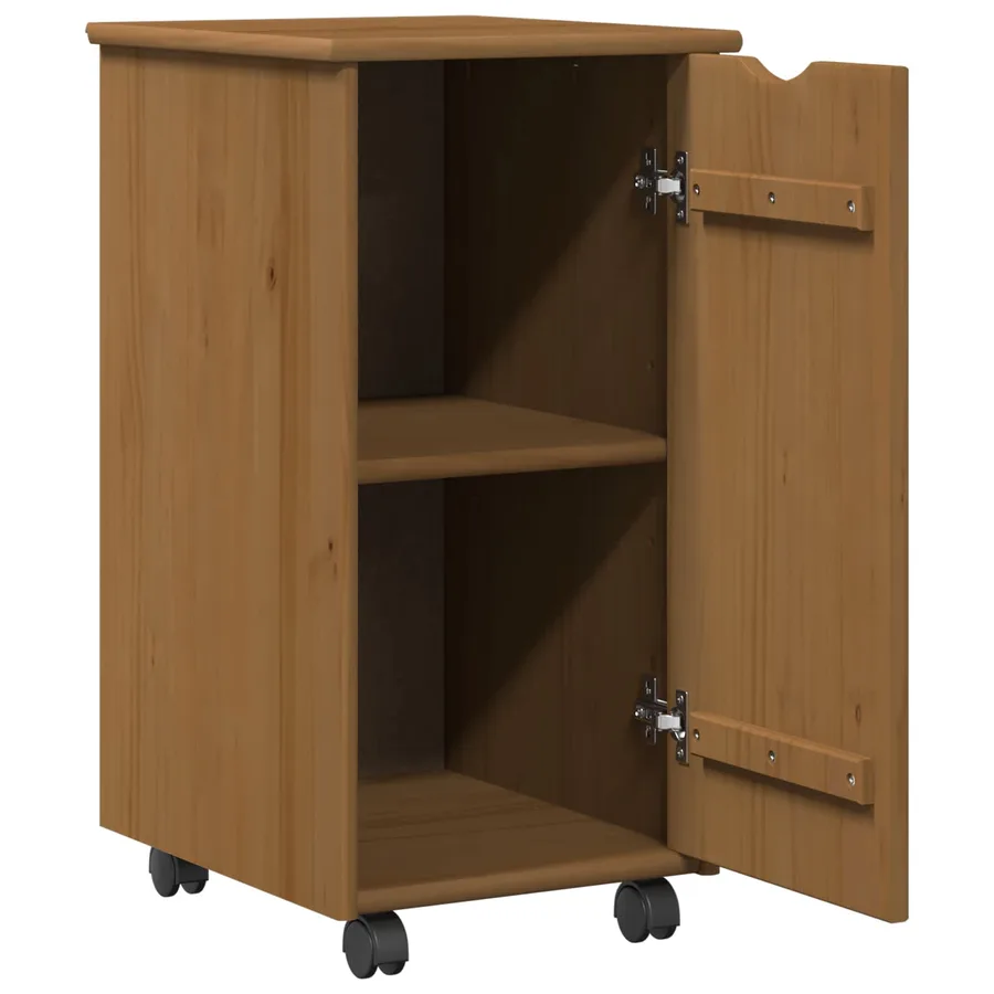 Cabinet roulant avec roue Marron miel 34 x 39 x 65,5 cm - 4