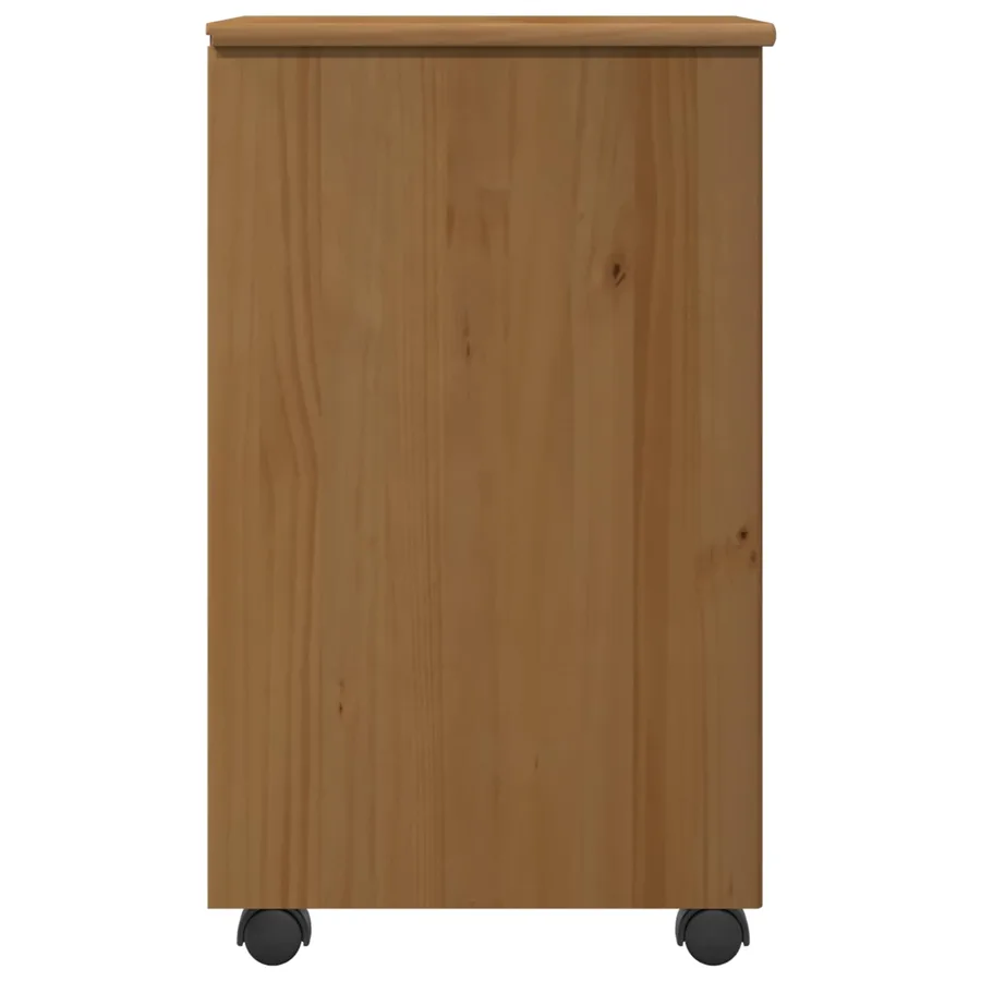 Cabinet roulant avec roue Marron miel 34 x 39 x 65,5 cm - 6