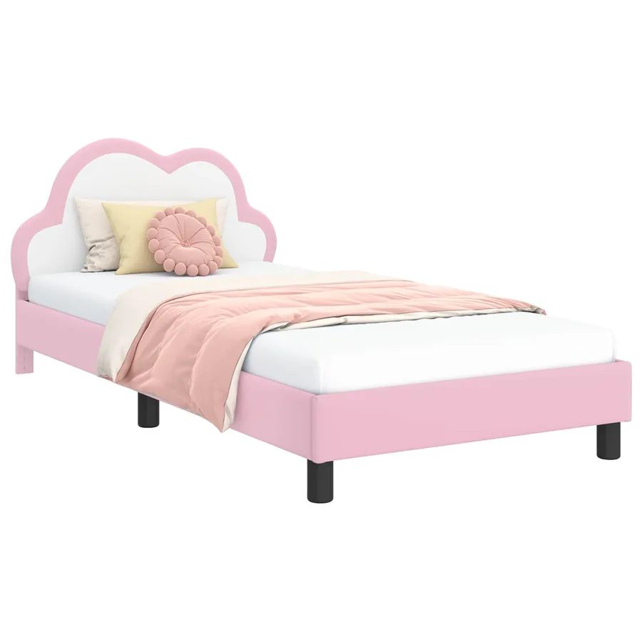 Cadre de lit pour enfants avec tête de lit Rose 80 x 200 cm PU - 2