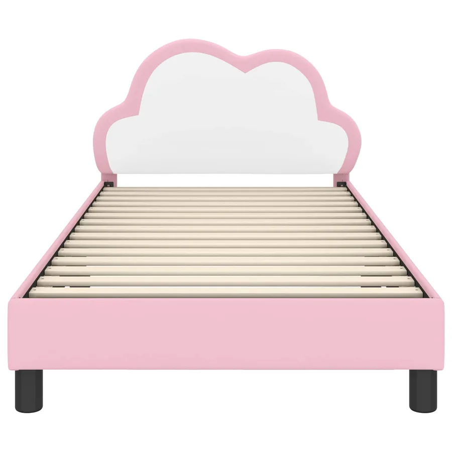 Cadre de lit pour enfants avec tête de lit Rose 80 x 200 cm PU - 5