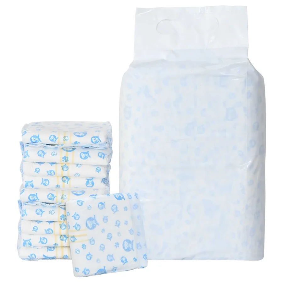 Protection Hygiénique Jetable pour Chien Mâle 30 pcs Blanc XS - 2