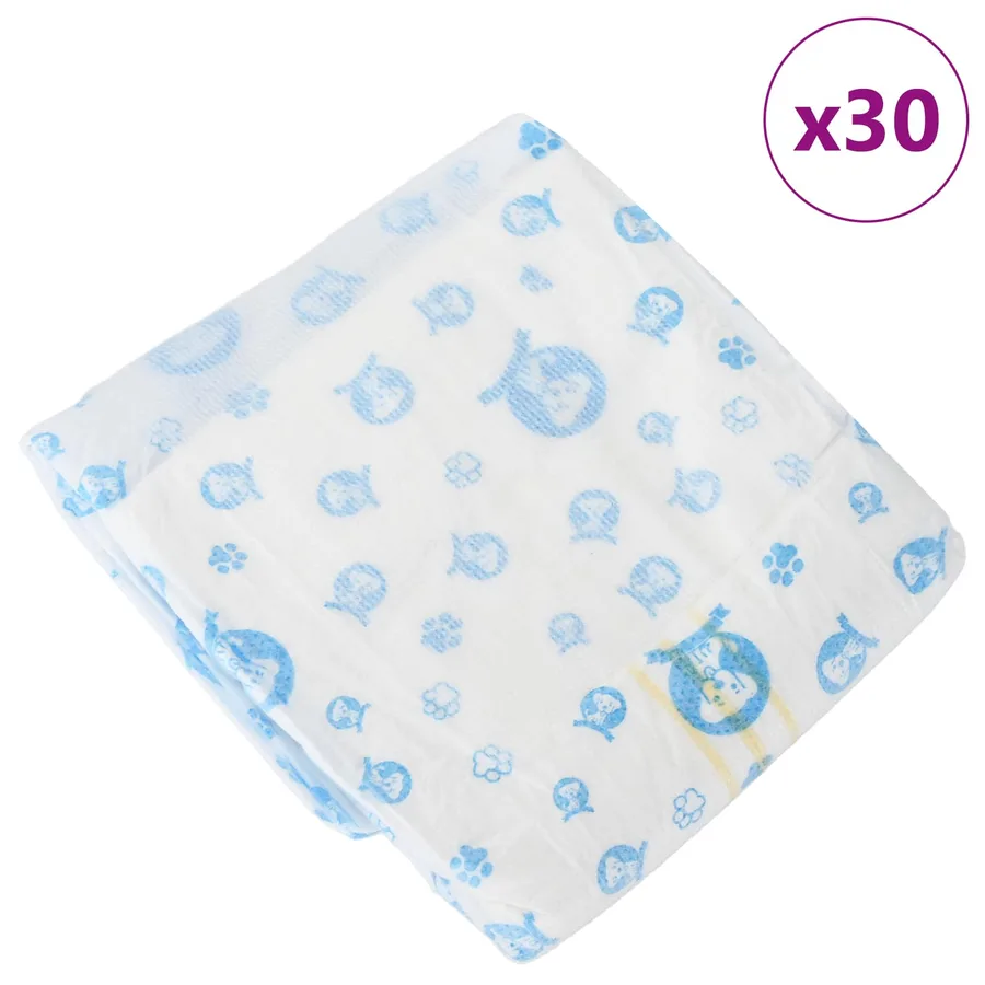 Protection Hygiénique Jetable pour Chien Mâle 30 pcs Blanc XS - 4