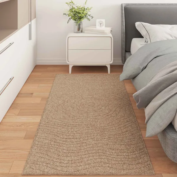 Tapis de surface Moiré AGIRA Naturel 150 x 80 cm Polyester