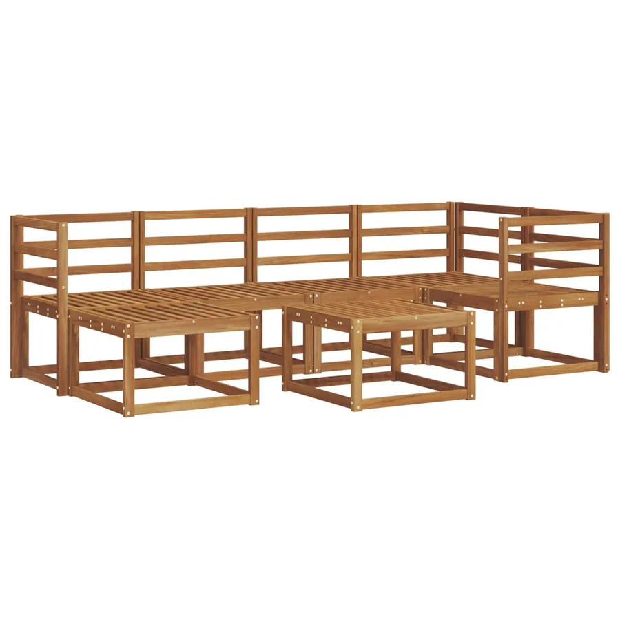 Ensemble de canapés d'extérieur Naturel Bois d'Acacia Massif - 2