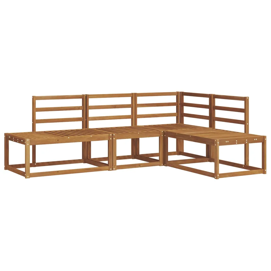 Ensemble de canapés d'extérieur 4 Pièce Naturel - 2